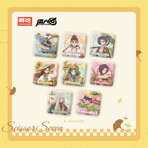 Scissor Seven  Autumn Stroll Series Square Badge