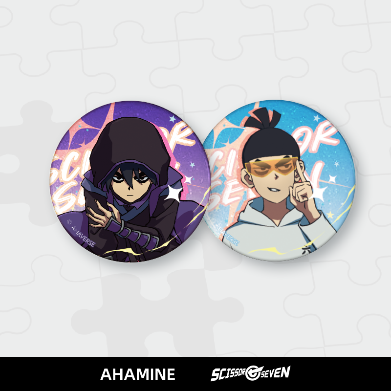 Scissor Seven Animation Memory Fragment Series Seven&Qi Character Pin Set