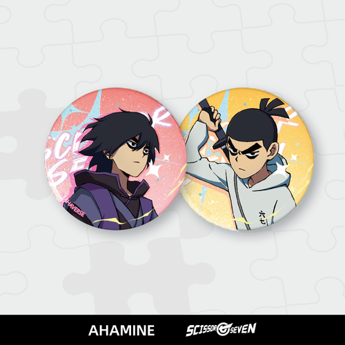 Scissor Seven Animation Memory Fragment Series Seven&Qi Character Pin Set