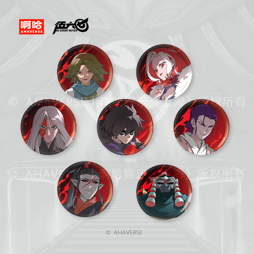 Scissor Seven Shadow Assassin Series Crimson Shadow Character Badge Blind Box